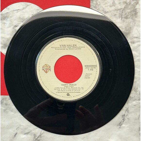 Van Halen Pretty Woman Happy Trails 45 Hard Rock 1982 Warner Bros 50003 - Picture 6 of 6